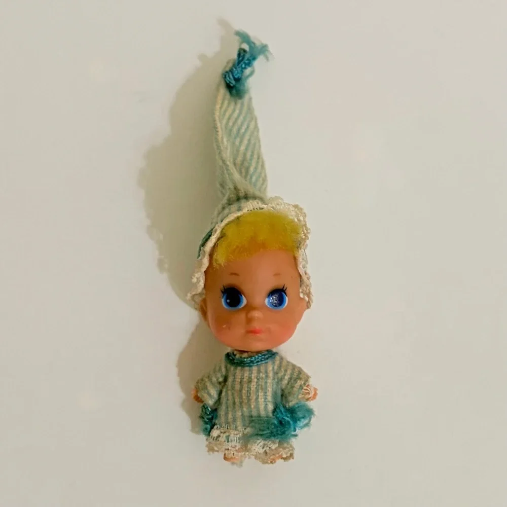 Vintage Mattel LIDDLE KIDDLES Nappytime Baby 1970 Liddle Baby Doll 2